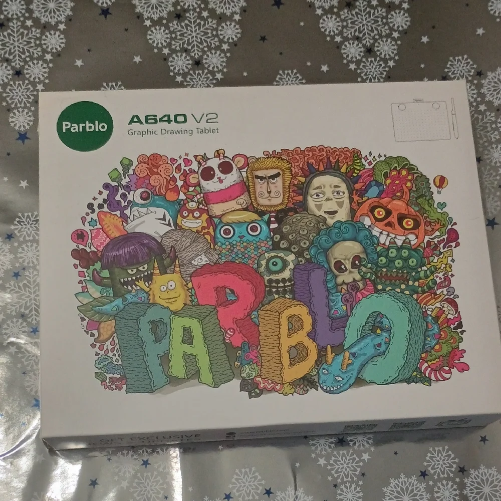 A640 V2 Graphic Drawing Tablet - Multicolor